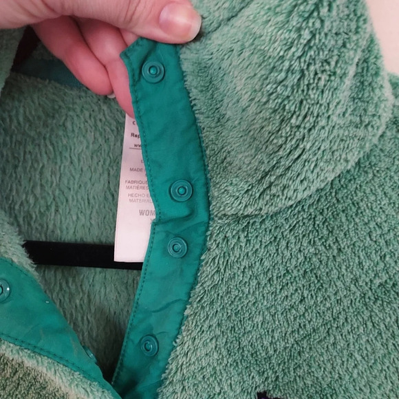 Patagonia Re-Tool Snap-T Fleece Pullover Women's Aqua Stone/Berly Green X-Dye XS - Picture 6 of 9